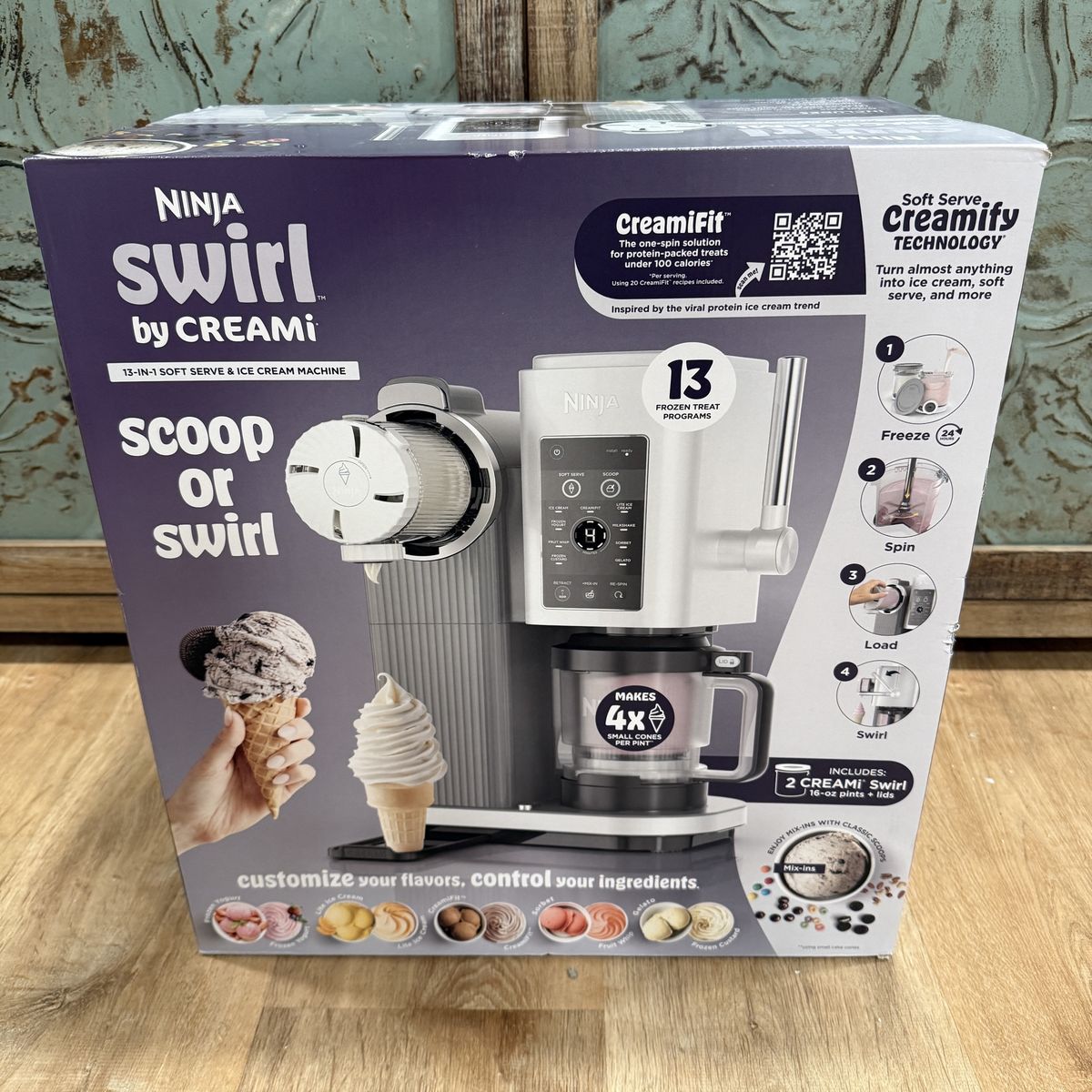 Brand New! Ninja Swirl by CREAMi NC701 13-in-1 Soft Serve & Ice Cream Machine