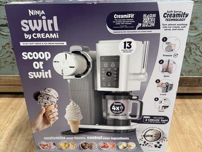 Brand New! Ninja Swirl by CREAMi NC701 13-in-1 Soft Serve & Ice Cream Machine