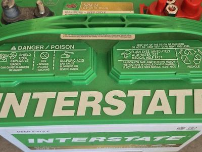 2 Interstate SRM-24 Marine/RV Deep Cycle Batteries - Ah 81 | RC 140 | MCA 690 each
