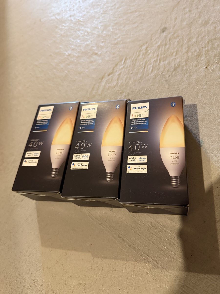Philips Hue White Ambiance E12 Candelabra LED Smart Bulbs - 3 Pack