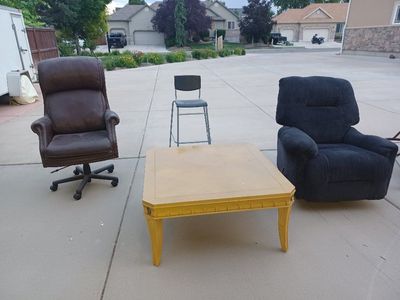 FREE Brown Leather Executive Office Chair -