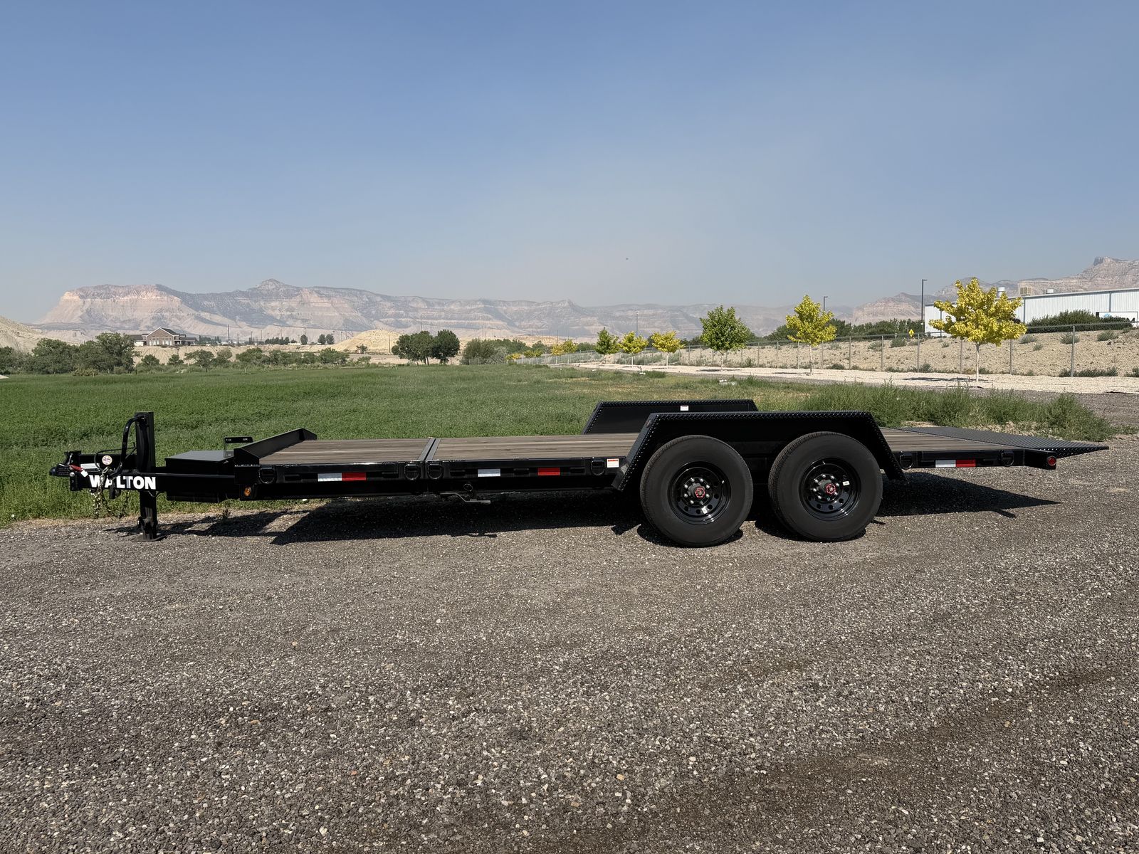 Walton Heavy Duty Dual Axle Flatbed Equipment Trailer