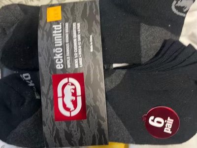 Brand New Ecko Unltd. Men's Quarter Socks (6 Pair Pack)