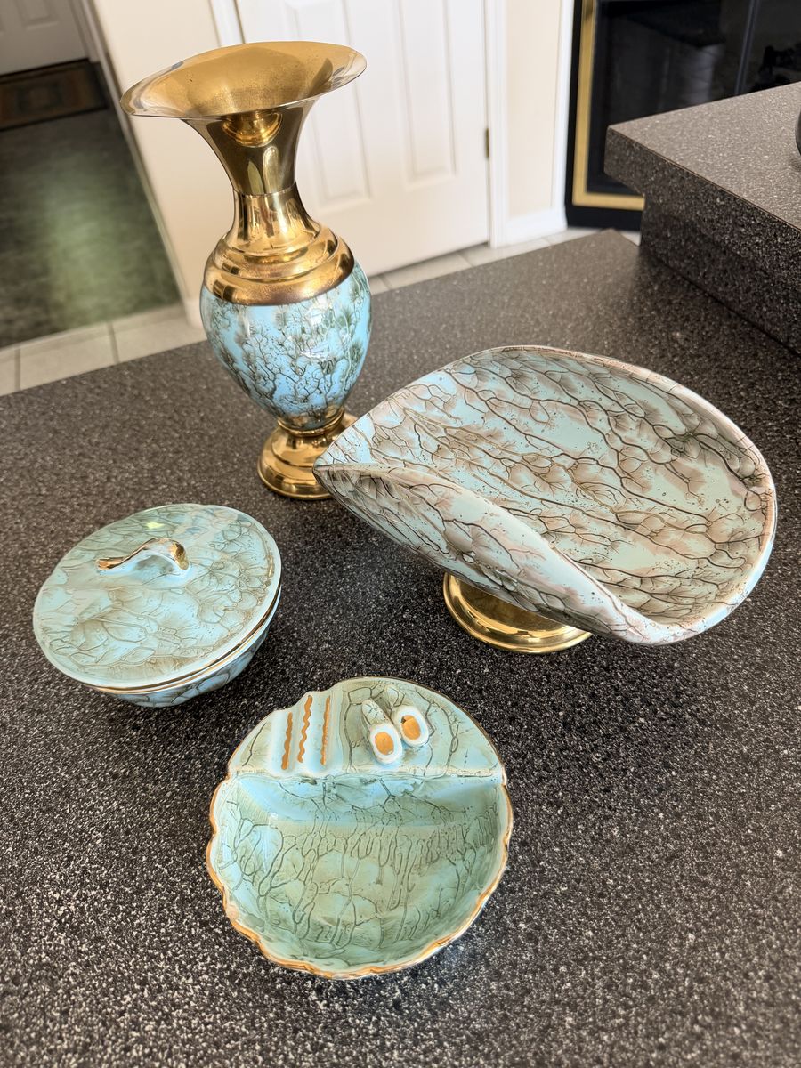 Vintage Collectable Hand Painted BLUE DELFT Pottery Grouping from Holland (The Netherlands)”
