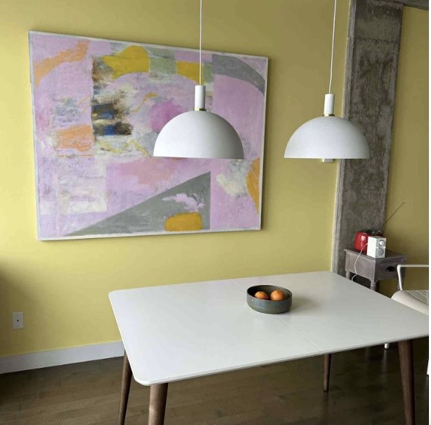Modern Dining table with extension leaf