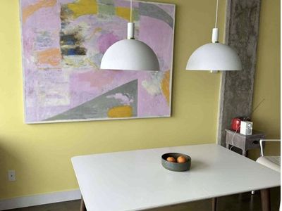 Modern Dining table with extension leaf