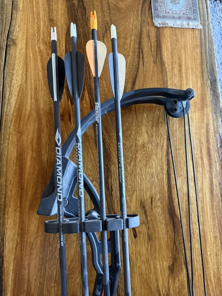 Youth Bear Compound Bow + Arrows, Only $25