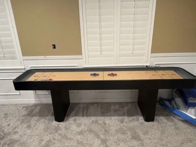 Shuffleboard Table with Scoring Abacus & Pucks - Great for Game Rooms!