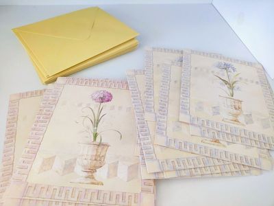 several sets of stationary, cards, paper