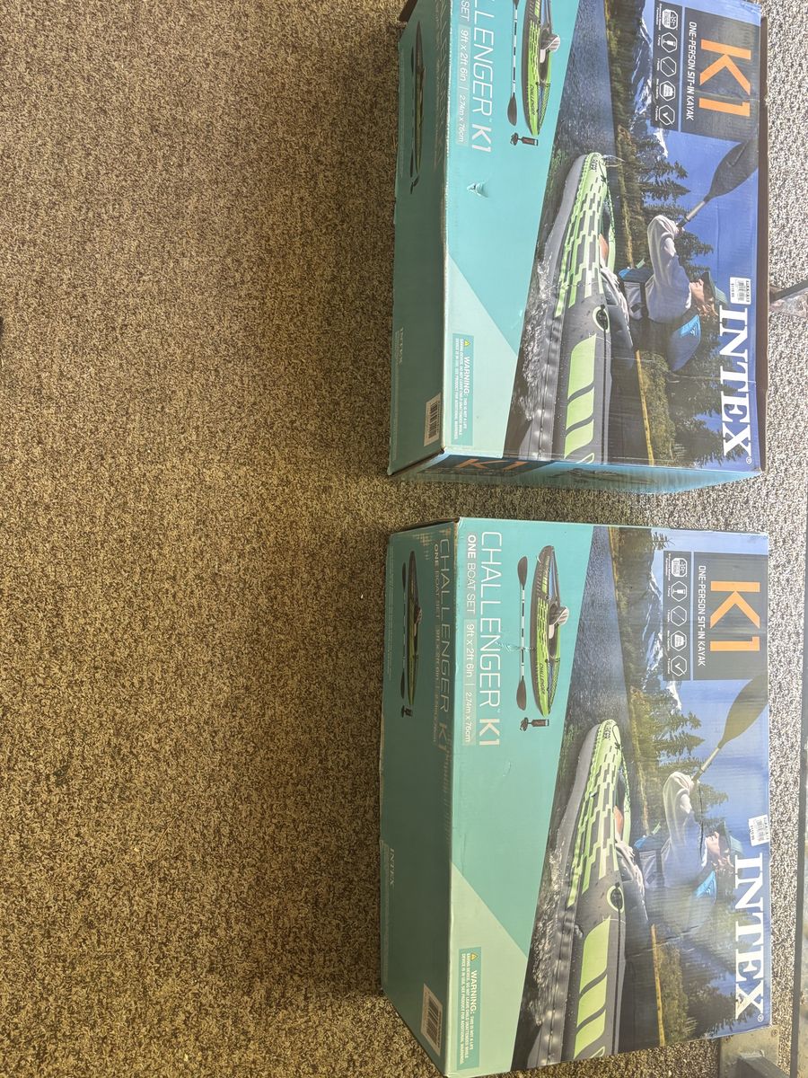 2 inflatable kayaks New in Box