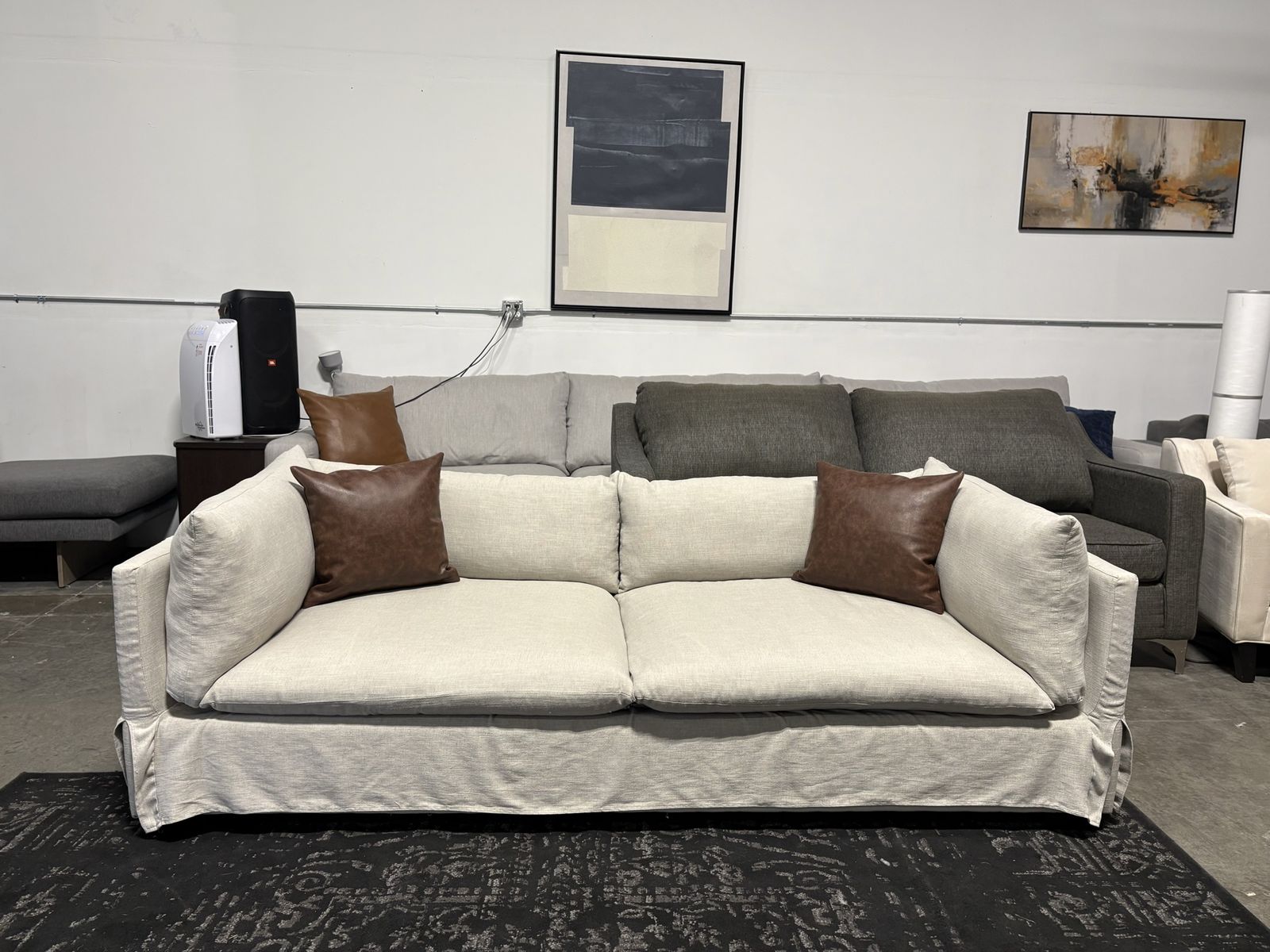 FOUR HANDS Slipcover Couch (Free Delivery)