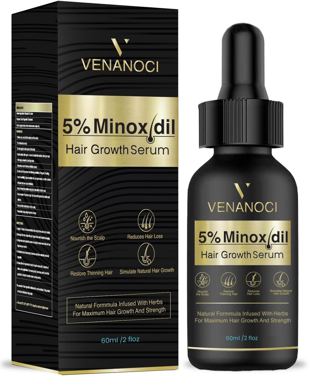 NEW 5% Minoxidil Hair Growth for Men and Women: Biotin Hair Growth Serum for Hair Loss, etc. 60ML