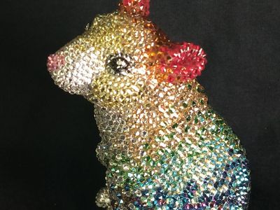 RARE~~2020~6" Swarovski Crystal Chinese Zodiac Rat~5230 Hand-Applied Crystals