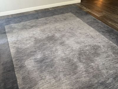 Large Gray Area Rug - Modern Two-Tone Design (8’x11’)
