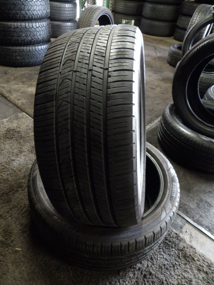 245/40R19 PIRELLI PZERO A/S PLUS PAIR OF TWO USED TIRES