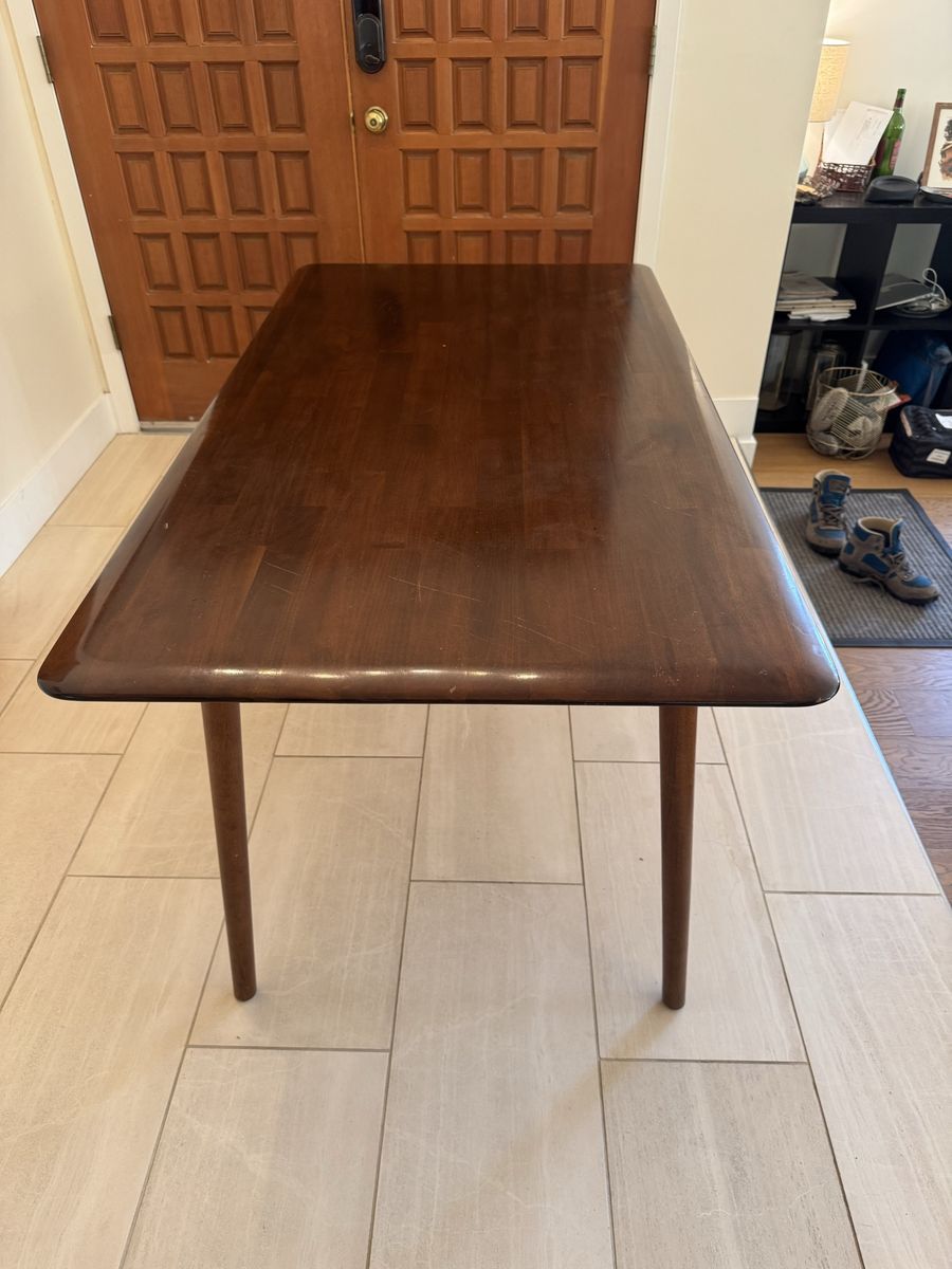 West Elm Mid-Century Modern Dining Table, Seats 4-6, 58.5"L x 31"W,
