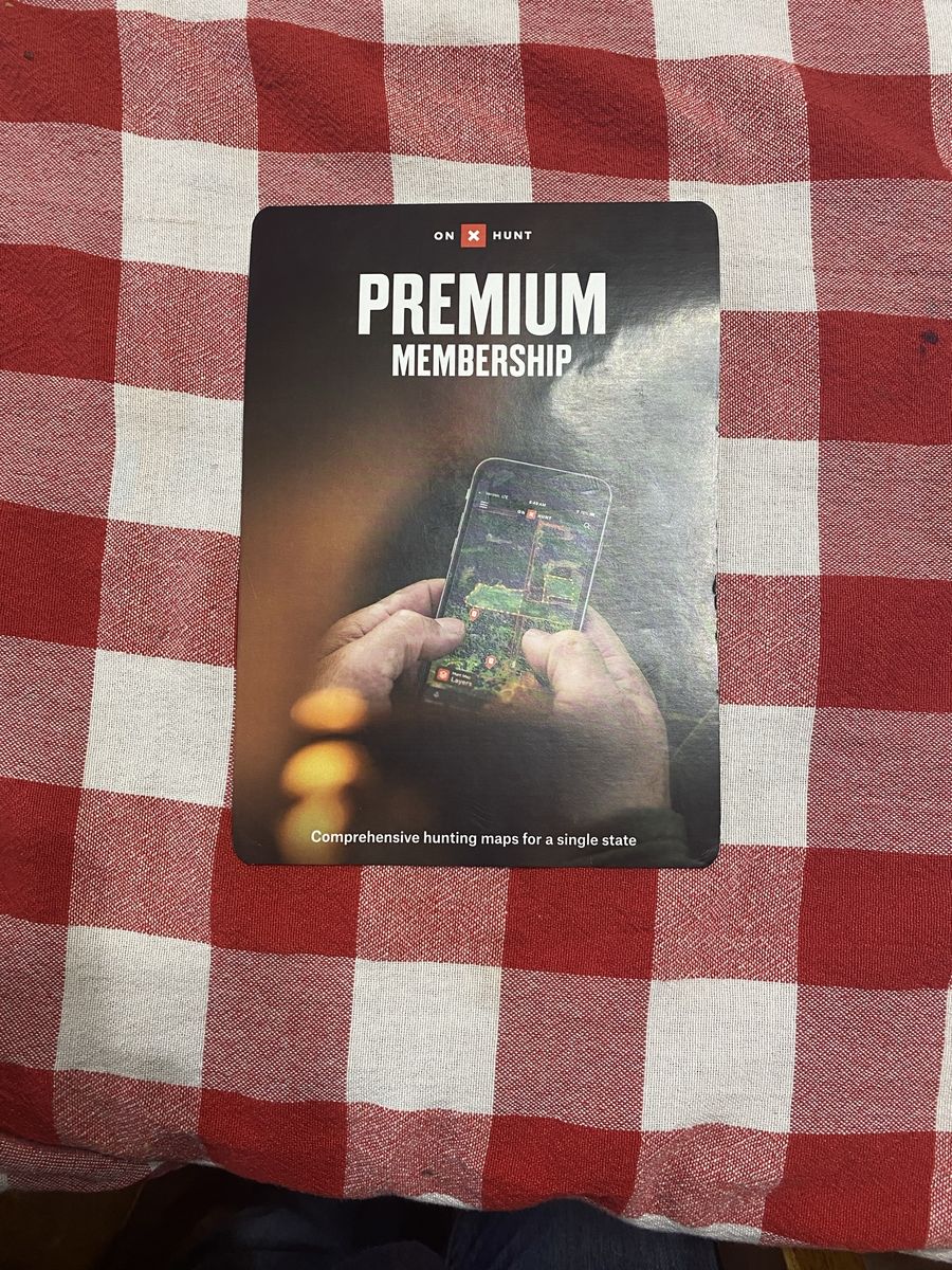 onX Hunt Premium Membership Card Single State Map Code