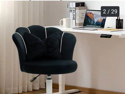 modern velvet task chair