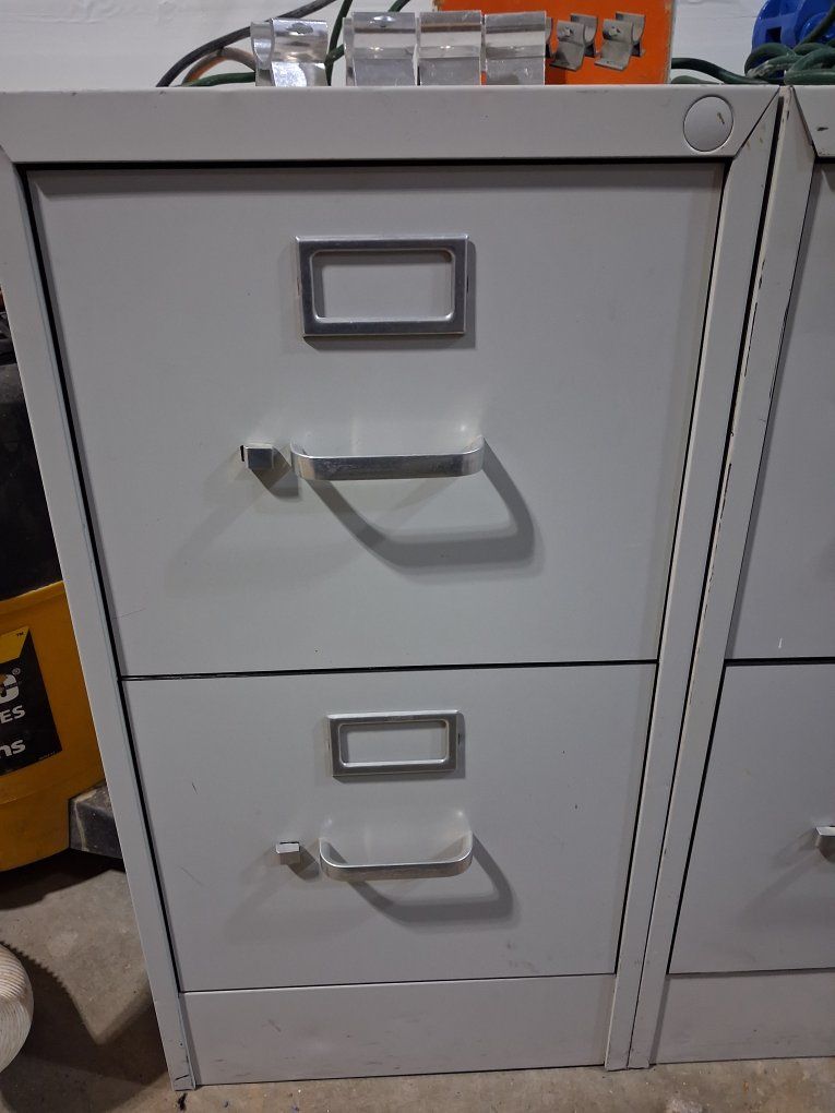 Gray 2-Drawer Metal File Cabinet - Sturdy Office Storage Solution