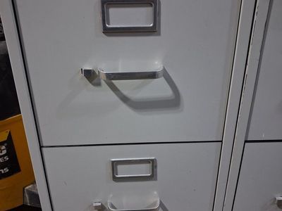 Gray 2-Drawer Metal File Cabinet - Sturdy Office Storage Solution