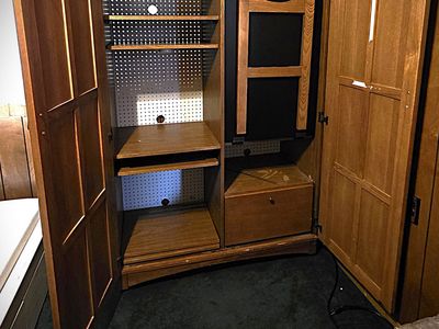 Hutch with foldout desk