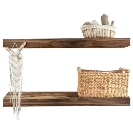 Vision Home Acacia Shelves, 24" (Set of 2)