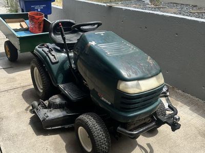 Craftsman GT3000 Garden Tractor with 50-inch Deck & Utility Dump Cart - Fresh Oil