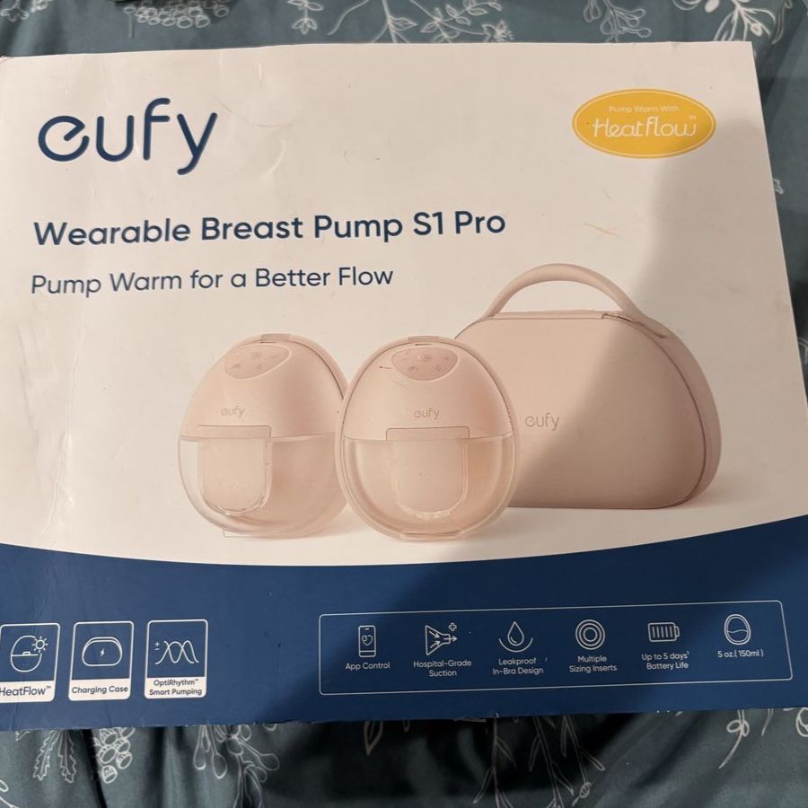 eufy Wearable Breast Pump S1 Pro with HeatFlow - App Control & Smart Rhythmic Pumping