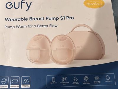 eufy Wearable Breast Pump S1 Pro with HeatFlow - App Control & Smart Rhythmic Pumping