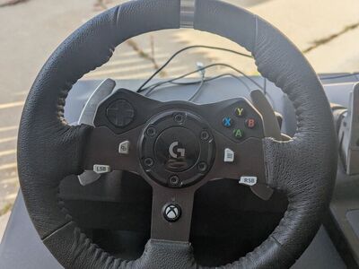 Logitech G920 Racing Wheel, Pedals, and Custom Shifter for Xbox and PC Sim Racing Gaming