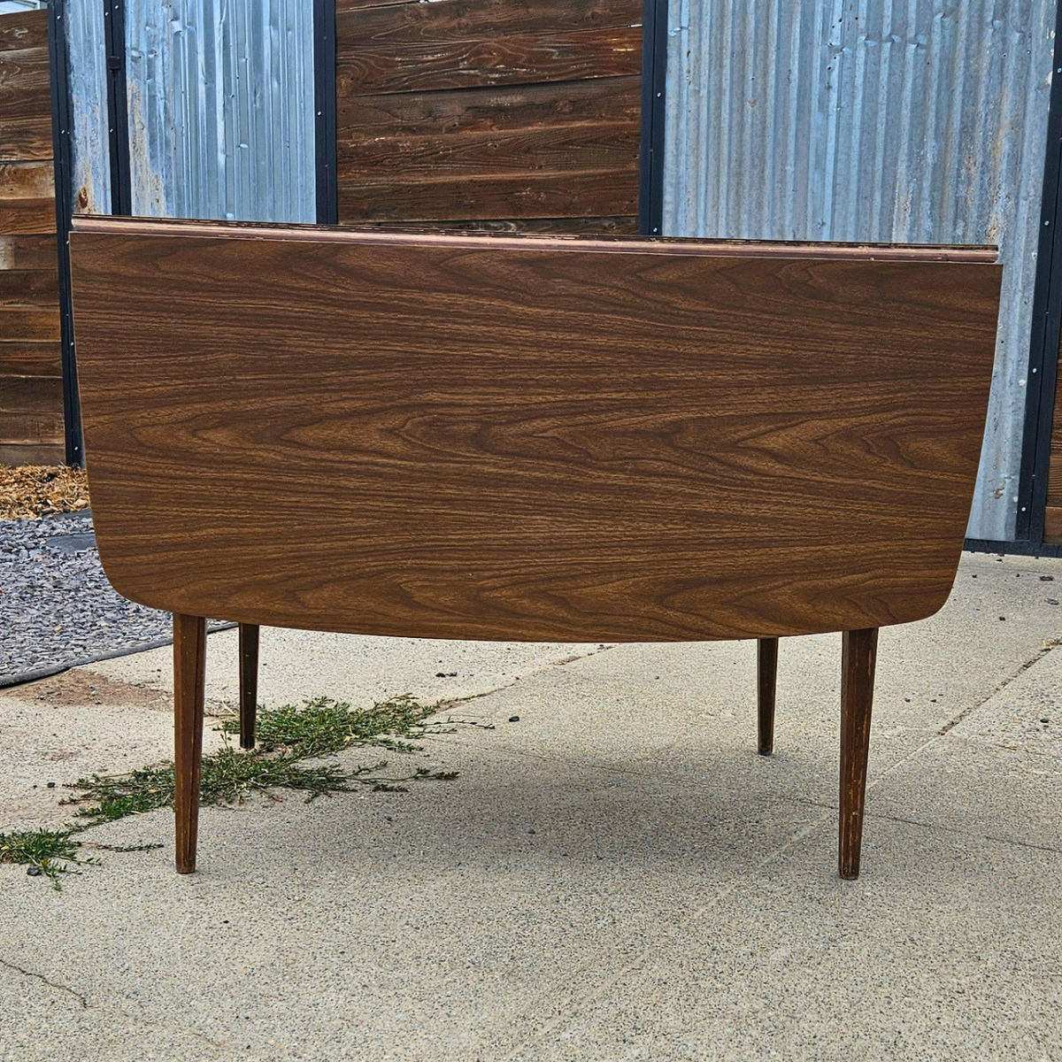Mid Century MCM Vintage Drop Leaf Dining Table with 2 Extension Leaves – Seats 6–