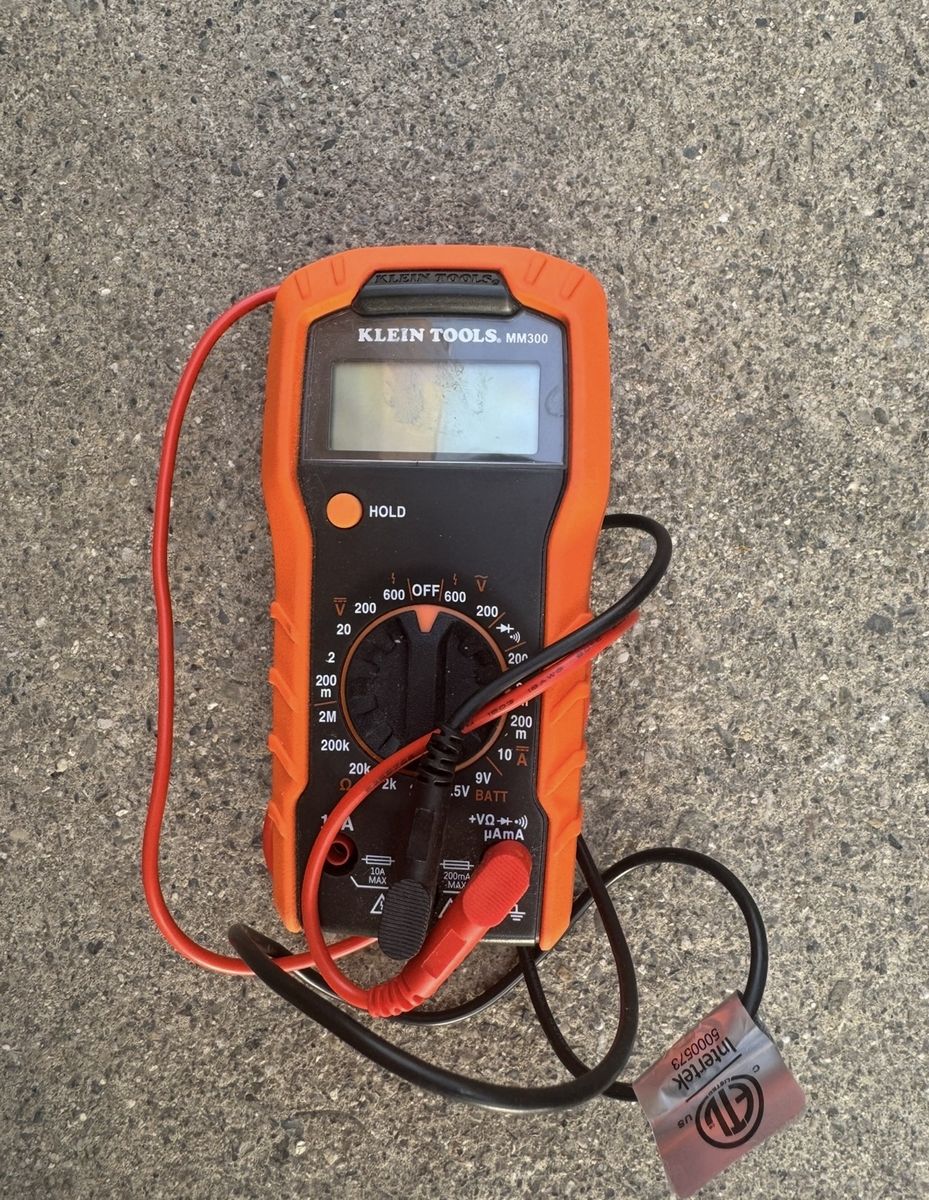 Klein Tools MM300 Manual Ranging Digital Multimeter, Tests AC/DC Voltage, Resistance, Continuity