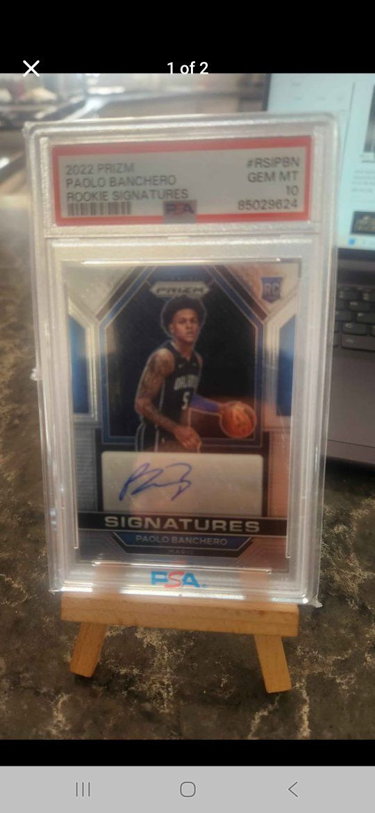 2022 Panini Prizm Paolo Banchero Rookie Signatures PSA 10 Gem Mint Auto