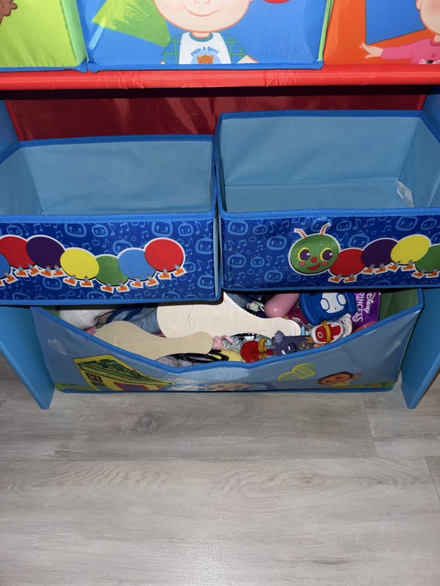 CoComelon Kids Toy Storage Organizer with Fabric Bins