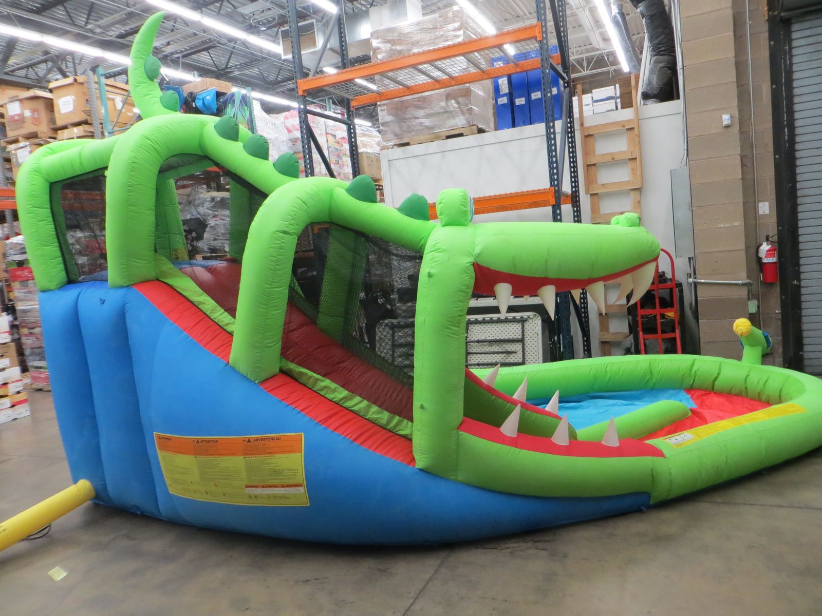 Crocodile Cave Adventure Water Slide 153.5in W x 204.7in L x 122in H 1872071 #102052
