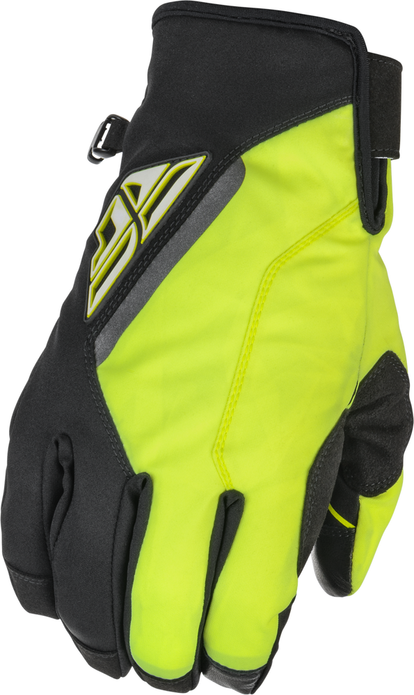 Fly Racing Title Gloves Black/Hi-Vis Size 07 (371-05207)