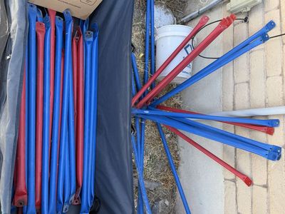 Lifetime Geometric Dome Climber Playground for Kids - Red/Blue Outdoor Play Structure