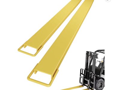 6ft 72"x4.5" Yellow Forklift Fork Extensions (Pair) 4600lbs Capacity