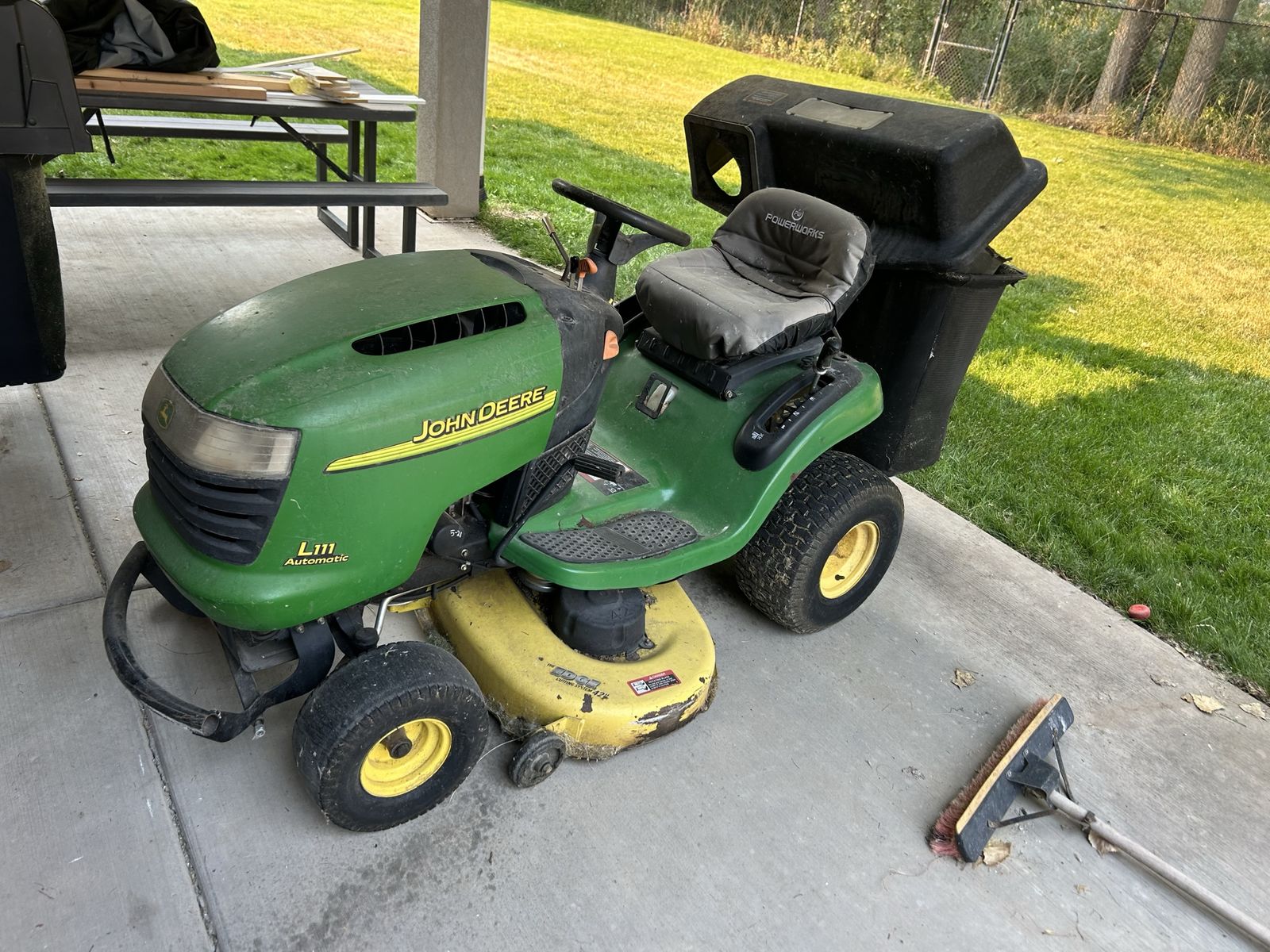 John deer riding lawn mower