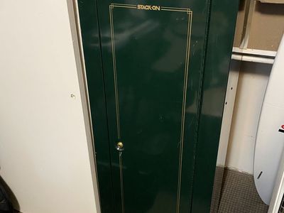 Stack on rifle safe.
