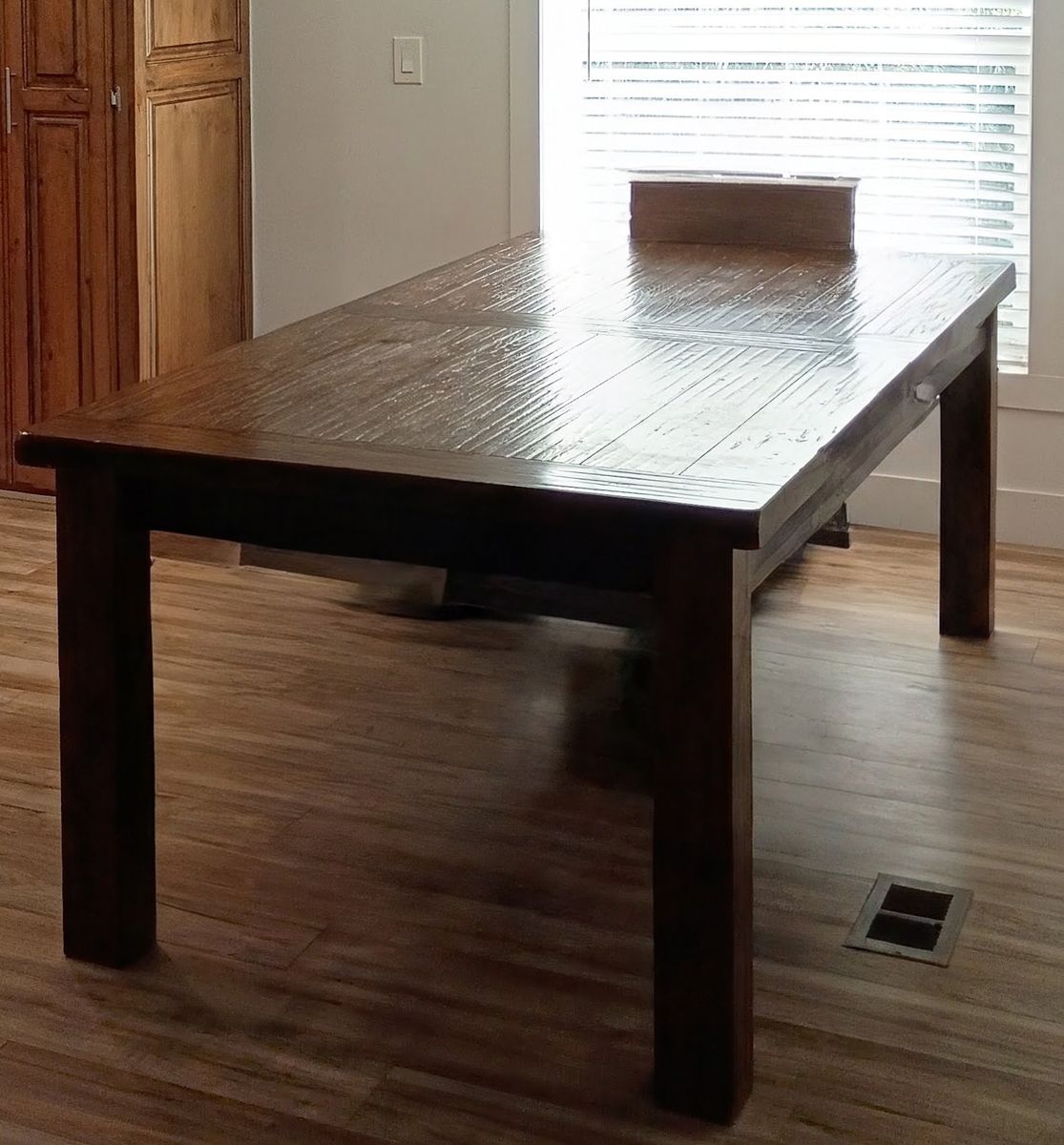 Rustic Farmhouse Solid Wood Dining Table (Seats 6)