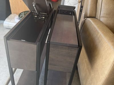 Brand new Pair of Brinkley G Model RV fifth wheel End Tables w/ Hidden Power Stations & Storage