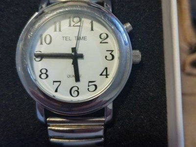 Talking Watch Silver tel talking and Tone Quartz BA0315 Single Battery Drive