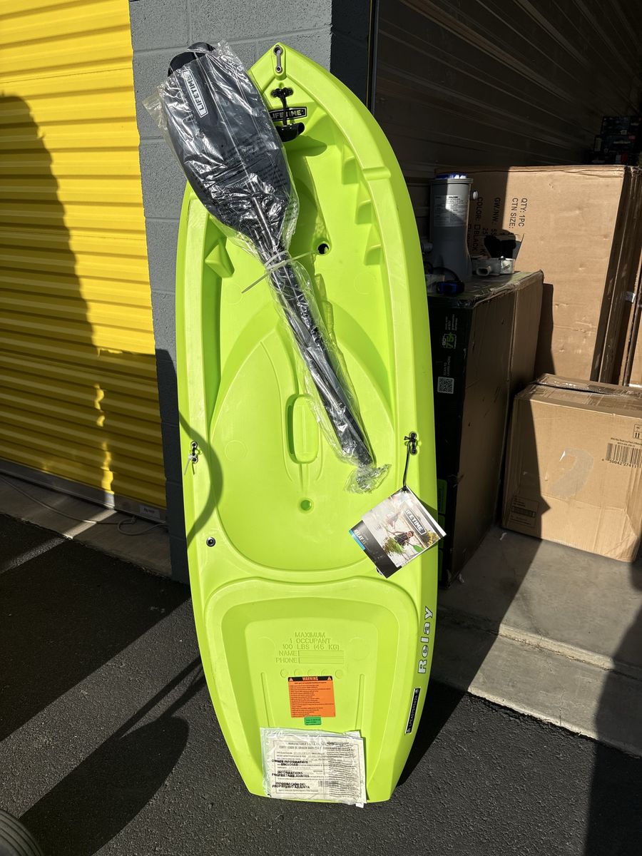 Lifetime Relay 55 Youth Kayak with Paddle Lime Green New