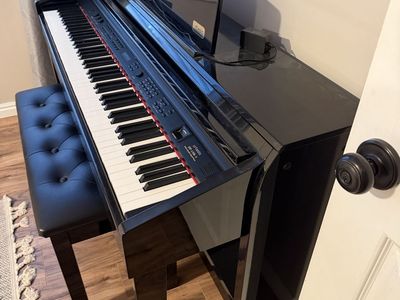 Artesia DP-150e 88-Key Deluxe Digital Upright Piano - Ebony Polish