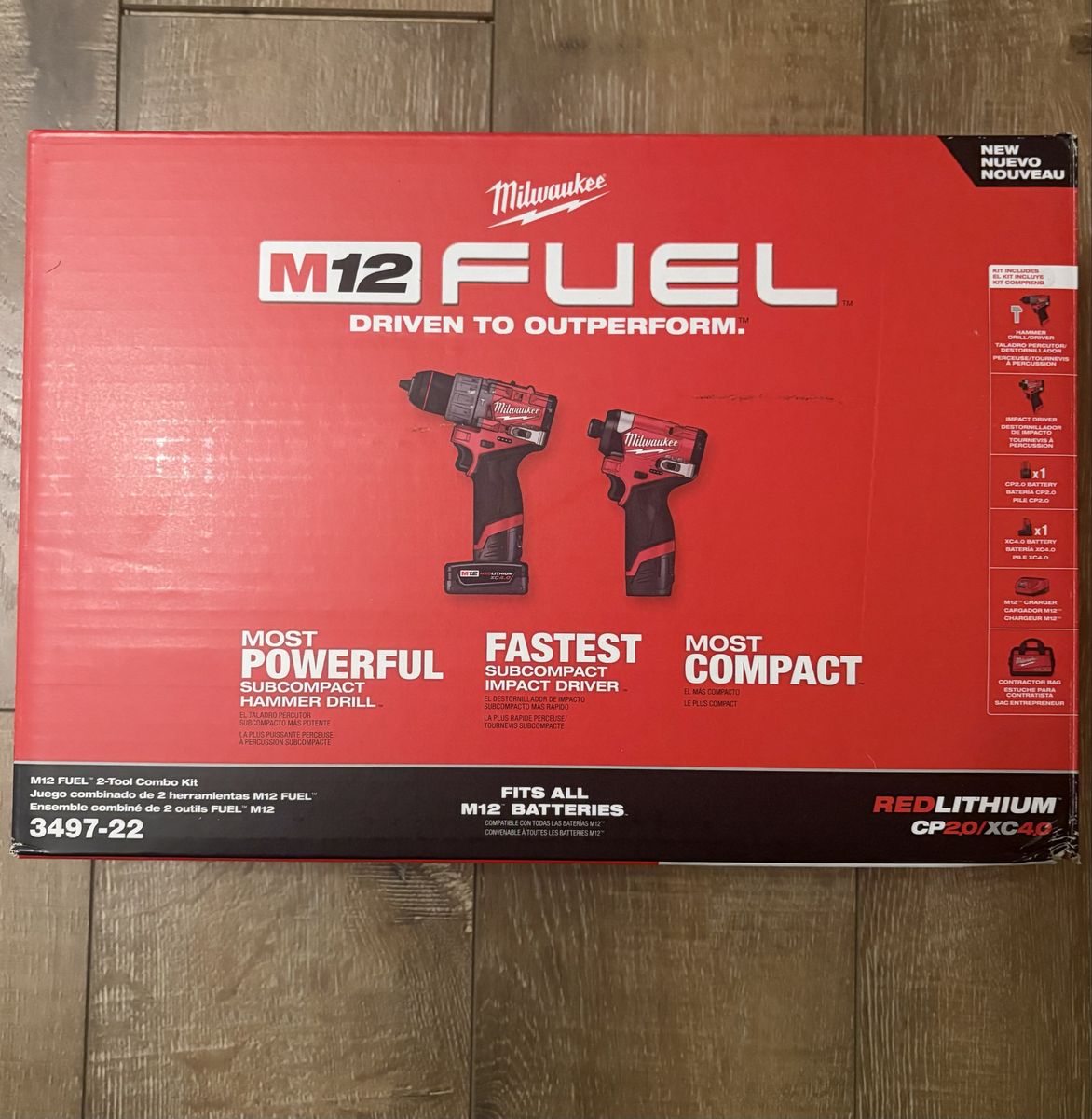 NEW Milwaukee M12 FUEL 12-Volt  Hammer Drill & Impact Driver Combo Kit