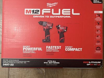 NEW Milwaukee M12 FUEL 12-Volt Hammer Drill & Impact Driver Combo Kit