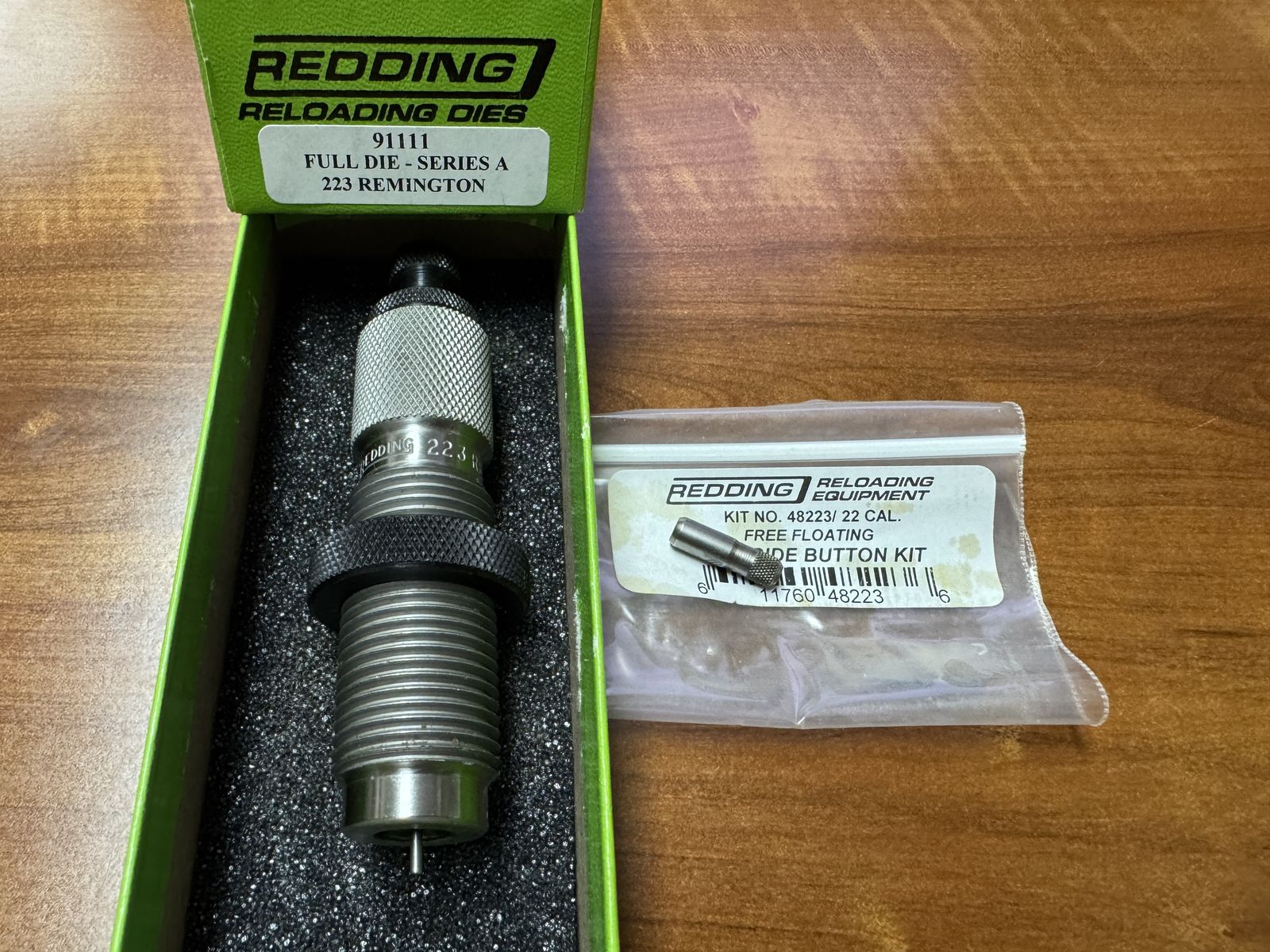 Redding 91111 223 Rem Full Length Sizing Die & 48223 Carbide Button Kit