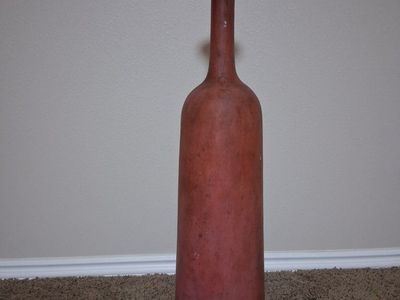Tall Decorative rust colored Ceramic Vase Bottle