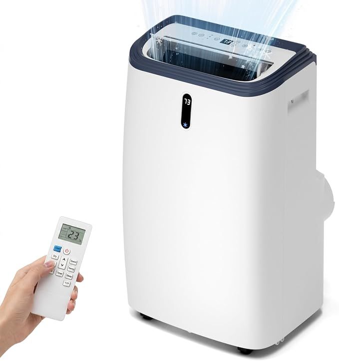14000 BTU Portable AC Unit, Portable Air Conditioners for Room Cools up to 700 sq.ft, 24H Timer